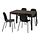 LIDÅS/EKEDALEN - meja dan 4 kursi, cokelat tua/hitam hitam, 120/180 cm | IKEA Indonesia - PE945637_S1