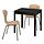 EKEDALEN/ÄLVSTA - meja dan 2 kursi, cokelat tua/rotan hitam, 80/120 cm | IKEA Indonesia - PE945605_S1