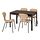 EKEDALEN/ÄLVSTA - meja dan 4 kursi, cokelat tua/rotan hitam, 120/180 cm | IKEA Indonesia - PE945631_S1