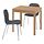 KARLPETTER/EKEDALEN - meja dan 2 kursi, kayu oak/Gunnared abu-abu medium dilapisi krom, 80/120 cm | IKEA Indonesia - PE945614_S1