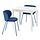 KRYLBO/EKEDALEN - table and 2 chairs, white/Tonerud blue, 80/120 cm | IKEA Indonesia - PE945615_S1