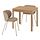 KRYLBO/EKEDALEN - table and 2 chairs, oak/Tonerud dark beige, 80/120 cm | IKEA Indonesia - PE945619_S1