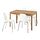 LIDÅS/EKEDALEN - table and 4 chairs, oak/white chrome-plated, 120/180 cm | IKEA Indonesia - PE945628_S1
