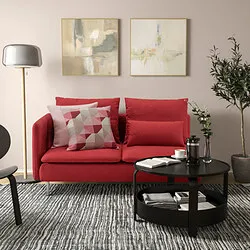 SÖDERHAMN - Sofa 3 ddkn ringkas dg ujung trbuka, Tonerud merah