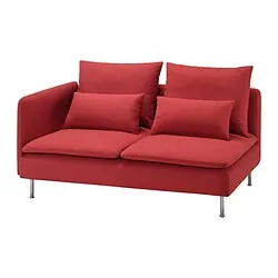 SÖDERHAMN - Sofa 3 ddkn ringkas dg ujung trbuka, Tonerud merah