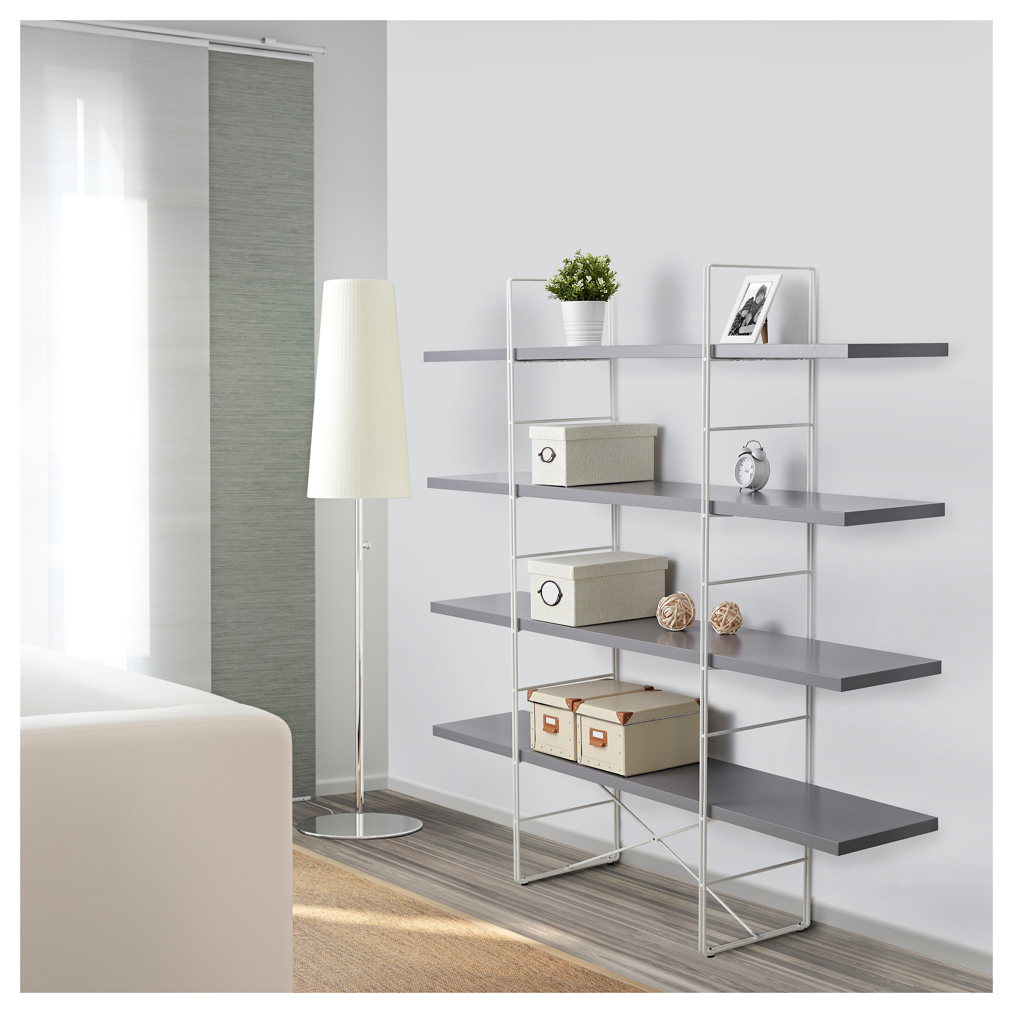 shelving unit, grey/white IKEA Indonesia