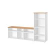 SKRUVBY - Kombinasi penyimpanan TV, putih, 216x38x140 cm