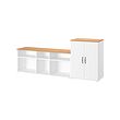 SKRUVBY - TV storage combination, white, 226x38x90 cm