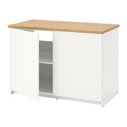 KNOXHULT - Kabinet dasar dengan pintu, putih, 120x85 cm