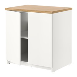 KNOXHULT - Kabinet dasar dengan pintu, putih, 80x85 cm