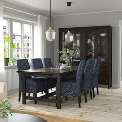 NORDVIKEN - Extendable table, black, 210/289x105 cm