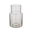 KONSTFULL - Vase, clear glass/patterned, 26 cm
