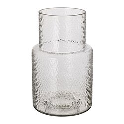 KONSTFULL - Vas, kaca bening/berpola, 26 cm