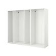 PAX - 4 wardrobe frames, white, 250x35x201 cm