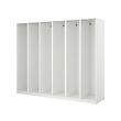 PAX - 6 wardrobe frames, white, 300x35x201 cm