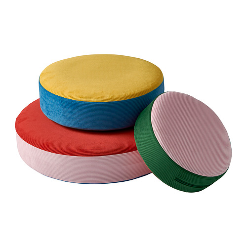 GREJSIMOJS floor cushion, set of 3