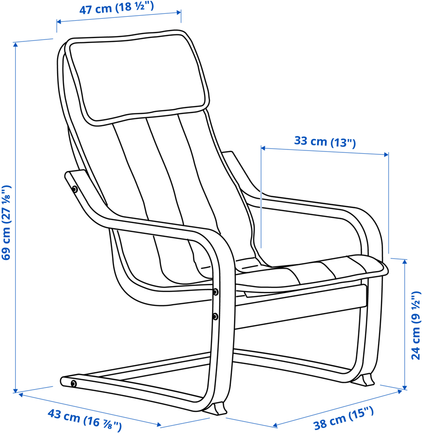 POÄNG Measurement Illustration