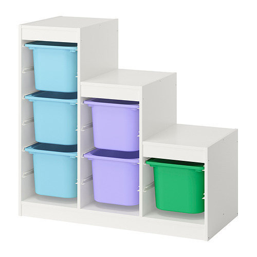 TROFAST storage combination with boxes