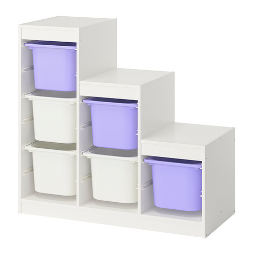 TROFAST storage combination with boxes
