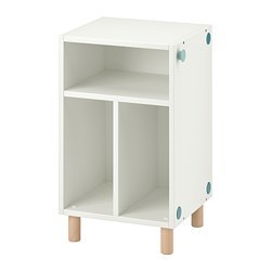 SMUSSLA - Bedside table/shelf unit, white