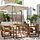 NÄMMARÖ - table+4 chairs w armrests, outdoor, light brown stained, 140 cm | IKEA Indonesia - PE915760_S1