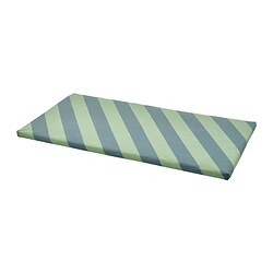 BÄNKKAMRAT - Bench pad, blue/green, 90x50x3 cm