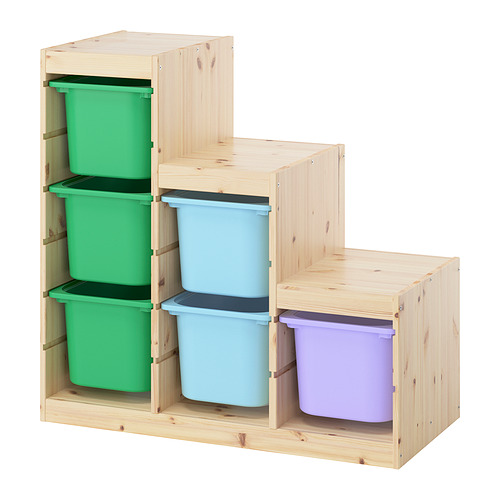 TROFAST storage combination with boxes