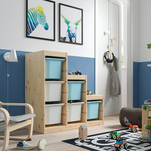 TROFAST storage combination with boxes