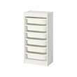 TROFAST - Storage combination with boxes, white/white, 46x30x95 cm