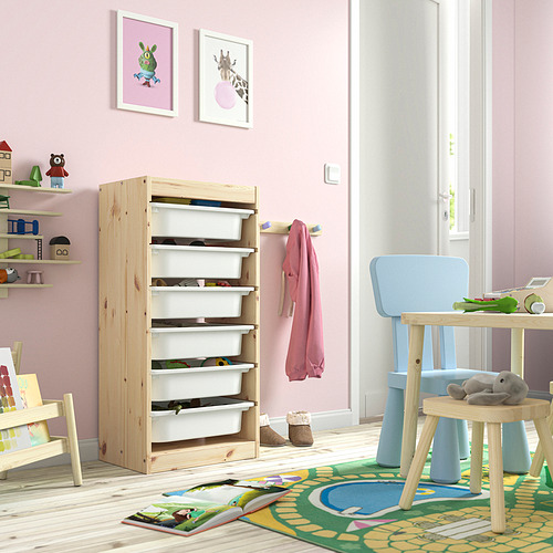 TROFAST storage combination with boxes