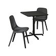 STENSELE/ODGER - Table and 2 chairs, anthracite anthracite/anthracite, 70x70 cm