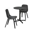 STENSELE/ODGER - Table and 2 chairs, anthracite anthracite/anthracite, 70 cm