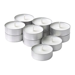 GOKVÄLLÅ - Scented tealight, Sandalwood & patchouli, 3.5 hr