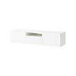 BESTÅ - TV bench, white/Selsviken high-gloss white, 180x42x39 cm