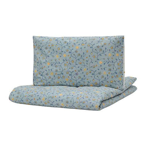 GULDVÄVARE duvet cover 1 pillowcase for cot