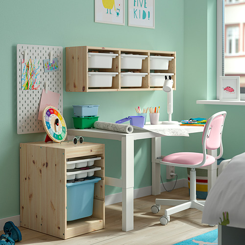 TROFAST storage combination with box/trays