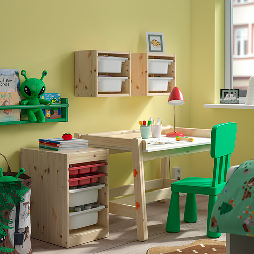 TROFAST storage combination with box/trays