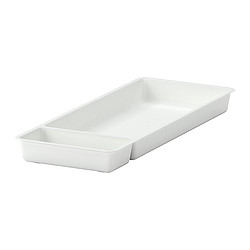 STÖDJA - Utensil tray, white, 20x50 cm