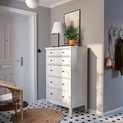 IDANÄS - Chest of 6 drawers, white, 84x135 cm