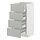 METOD/MAXIMERA - base cab 4 frnts/4 drawers, white/Havstorp light grey, 40x37x80 cm | IKEA Indonesia - PE916060_S1