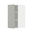 METOD - Kabinet dinding dengan rak, putih/Havstorp abu-abu muda, 30x37x60 cm