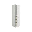METOD/MAXIMERA - High cabinet with drawers, white/Havstorp light grey, 60x60x200 cm