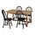 NORDVIKEN/SKOGSTA - meja dan 4 kursi, warna antik/hitam, 152/223 cm | IKEA Indonesia - PE946102_S1