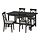 INGOLF/NORDVIKEN - meja dan 4 kursi, hitam/Nolhaga abu-abu-krem cokelat-hitam, 152/223 cm | IKEA Indonesia - PE946103_S1