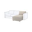 VIMLE - Chaise longue section, Gunnared beige