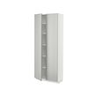 METOD - High cabinet with shelves, white/Havstorp light grey, 80x37x200 cm