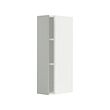 METOD - Wall cabinet with shelves, white/Havstorp light grey, 20x37x80 cm