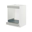 METOD/MAXIMERA - Kbnt dasar u kompor+oven dg laci, putih/Havstorp abu-abu muda, 60x60x80 cm