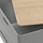 KUGGIS - box with lid, light grey/bamboo, 37x54x21 cm | IKEA Indonesia - PE982651_S1