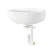 SKATSJÖN - Wash-basin with water trap, white, 45x35 cm